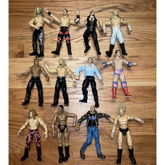 JAKKS Pacific Other - Lot of 13 VINTAGE 1999-2001 Jakks Pacific TITAN TRON LIVE Wrestling Figures WWF
